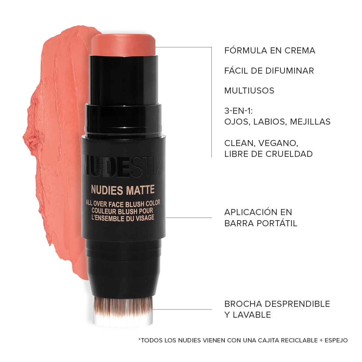 NUDIES MATTE BLUSH & BRONZE (RUBOR Y BRONCEADOR EN BARRA)